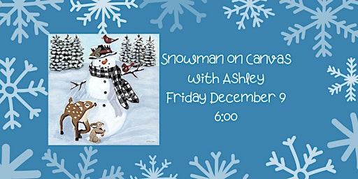 Snowman on Canvas with Ashley