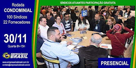 Imagem principal do evento 30-11  Rodada CONDOMINIAL - DIA DO SÍNDICO - 100 síndicos e 22 fornecedores
