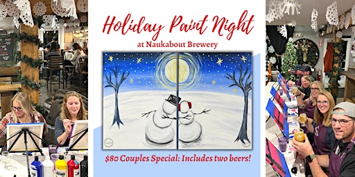 Hauptbild für Holiday Couples Paint Night at Naukabout ⛄️