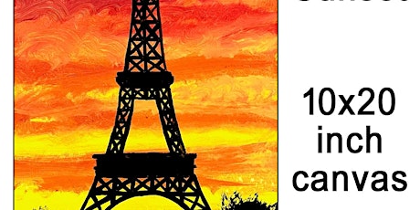Easy Paris Sunset Paint and Wine Tasting in Hillcrest Wine Room Wednesday