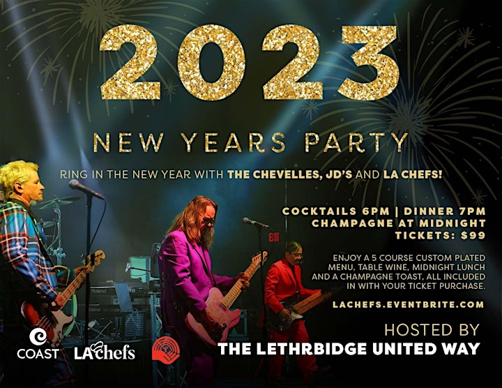 NEW YEARS EVE 2023 GALA  at the COAST LETHBRIDGE HOTEL with THE CHEVELLES! image