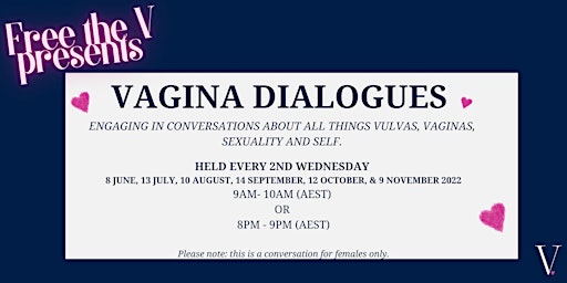 Vagina Dialogues: exploration of our bodies, sexuality and self!