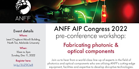 ANFF Fabricating photonic and optical components workshop primary image