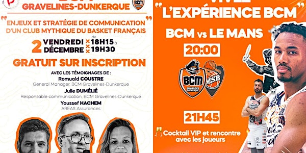 2 décembre - la communication et le marketing du BCM Gravelines-Dunkerque