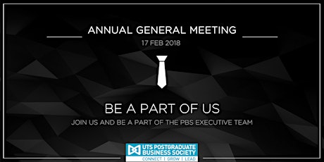 UTS PBS AGM 2018. Be a part of us! primary image