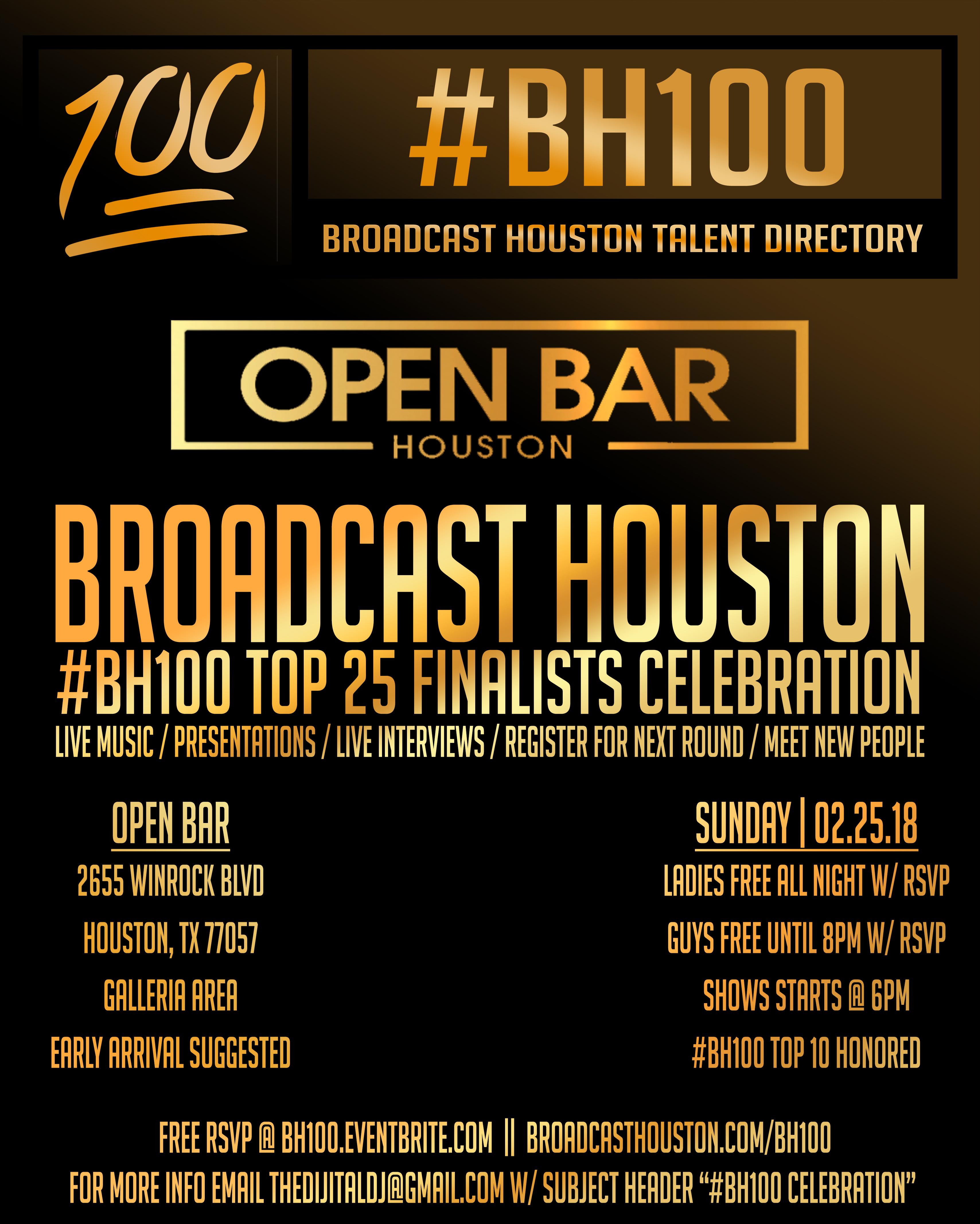 #BH100 TOP 25 FINALISTS CELEBRATION W/ SPECIAL GUESTS
