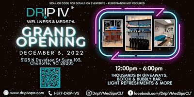 **Thousands in Giveaways** - Grand Opening Drip IV Wellness & MedSpa NoDa