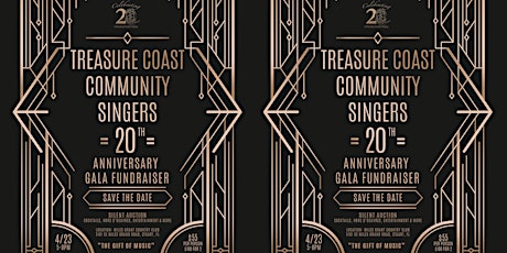 Treasure Coast Community Singers - 20th Anniversary GALA Fund-Raiser