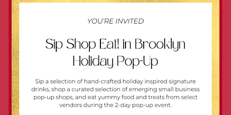 Sip Shop Eat! Brooklyn Holiday Pop-Up