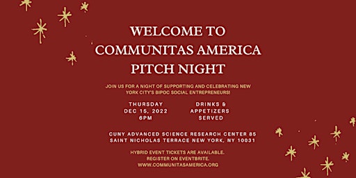 Communitas America 9th Pitch Night