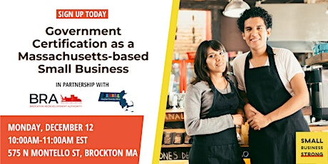 Government Certification as a Massachusetts-based business