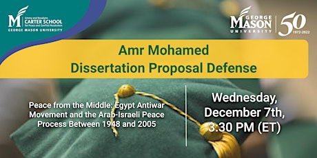 Amr Mohamed Dissertation Proposal Defense