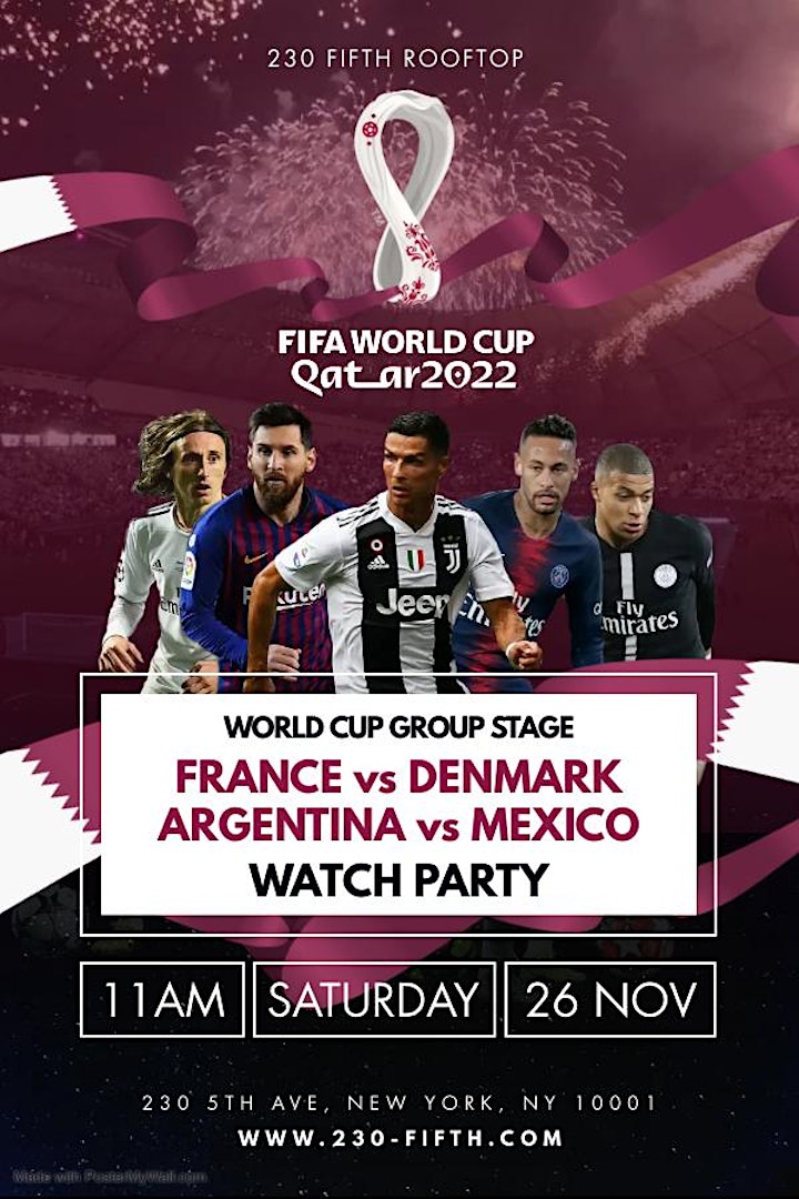 NOVEMBER 26TH WORLD CUP 2022 WATCH PARTY @230 Fifth Rooftop image