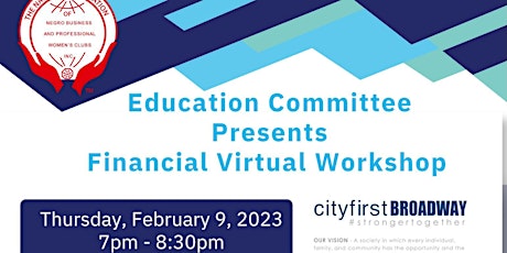 City First BROADWAY Bank - Financial Virtual Workshop