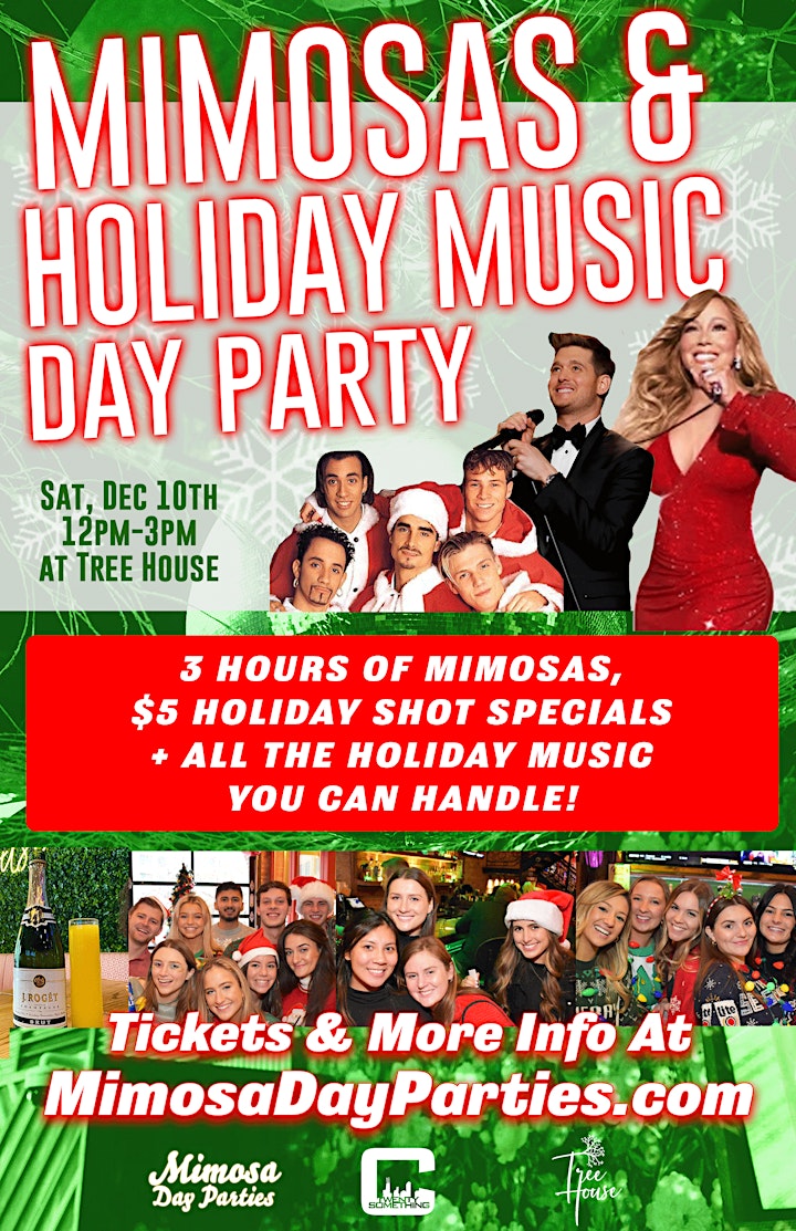 Mimosas & Holiday Music Day Party - Includes 3 Hours of Mimosas! image