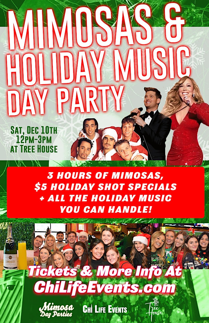 2022 Mimosas & Holiday Music Day Party - Includes 3 Hours of Mimosas! image