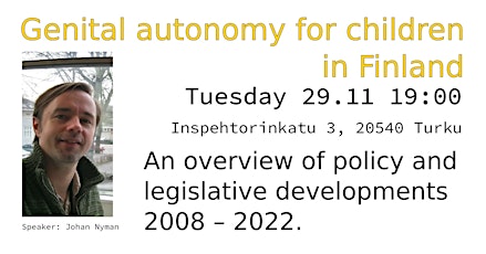 Open information evening: Genital autonomy for children in Finland