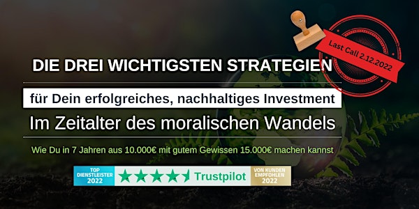 Investment Grundlagen und Strategie WebKo - Nachhaltig Investieren in 2022