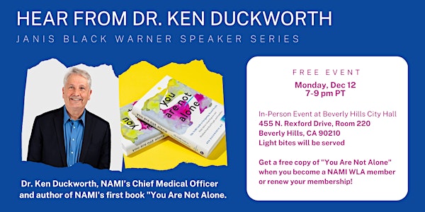 Janis Black Warner Speaker Series with special guest Dr. Ken Duckworth