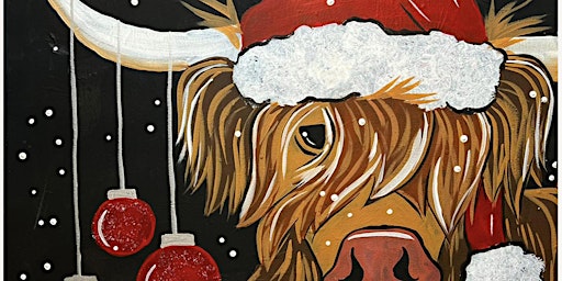 Online Paint Party- Holiday Highland Cow