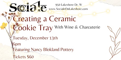SOCIALE Pottery Night featuring Nancy Blokland!!