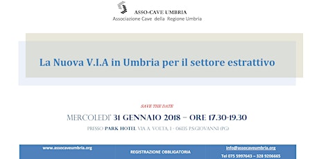 Immagine principale di La nuova procedura di Valutazione di Impatto Ambientale (VIA) in Umbria per il settore estrattivo (PREREGISTRAZIONE) 