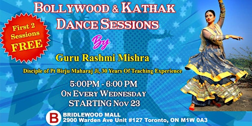 Bollywood & Kathak Dance Sessions - Weekly