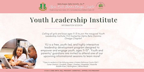 In-Person: Youth Leadership Institute (YLI) Info Session