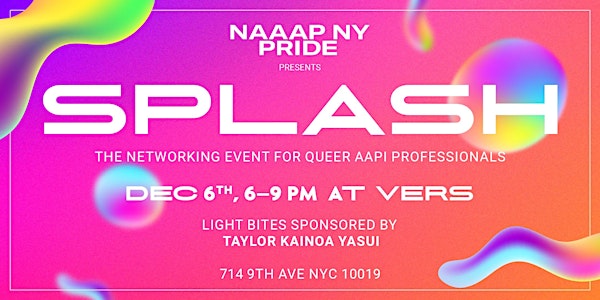 Splash – The Networking Event for Queer AAPI Professionals