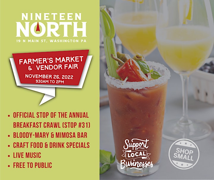 Farmer's Market & Vendor Fair - 19 North (Small Business Sat!) image