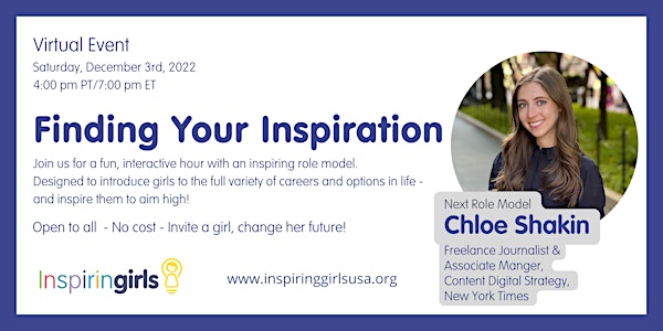 Finding Your Inspiration in Journalism with Chloe Shakin