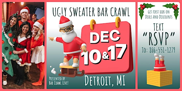 Official Ugly Sweater Bar Crawl Detroit, MI Bar Crawl LIVE (2 Dates)