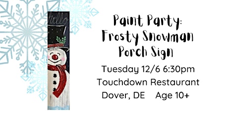 Paint Party: Frosty Wooden Porch Sign