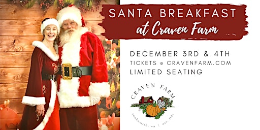 Breakfast with Santa at Craven Farm - Sunday Dec. 4th 2022