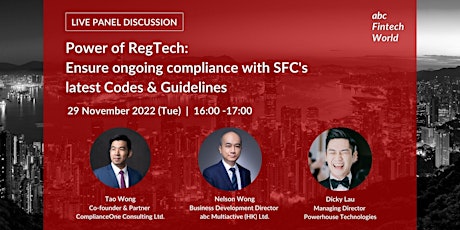 RegTech: Ensure Ongoing Compliance with the Latest SFC Codes & Guidelines
