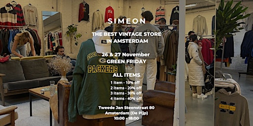 Simeon Vintage Store Green Friday Weekend