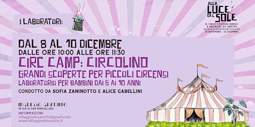 CIRC CAMP - laboratorio di circo per bambini dai 6 ai 10 anni