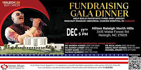 Shaukat Khanum Fundraising Gala Dinner in Raleigh, USA