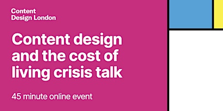 Content design and the cost of living crisis