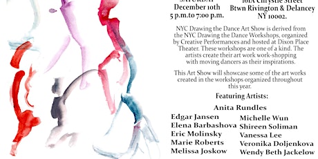 Opening Reception – NYC Drawing the Dance 2022 Art Show