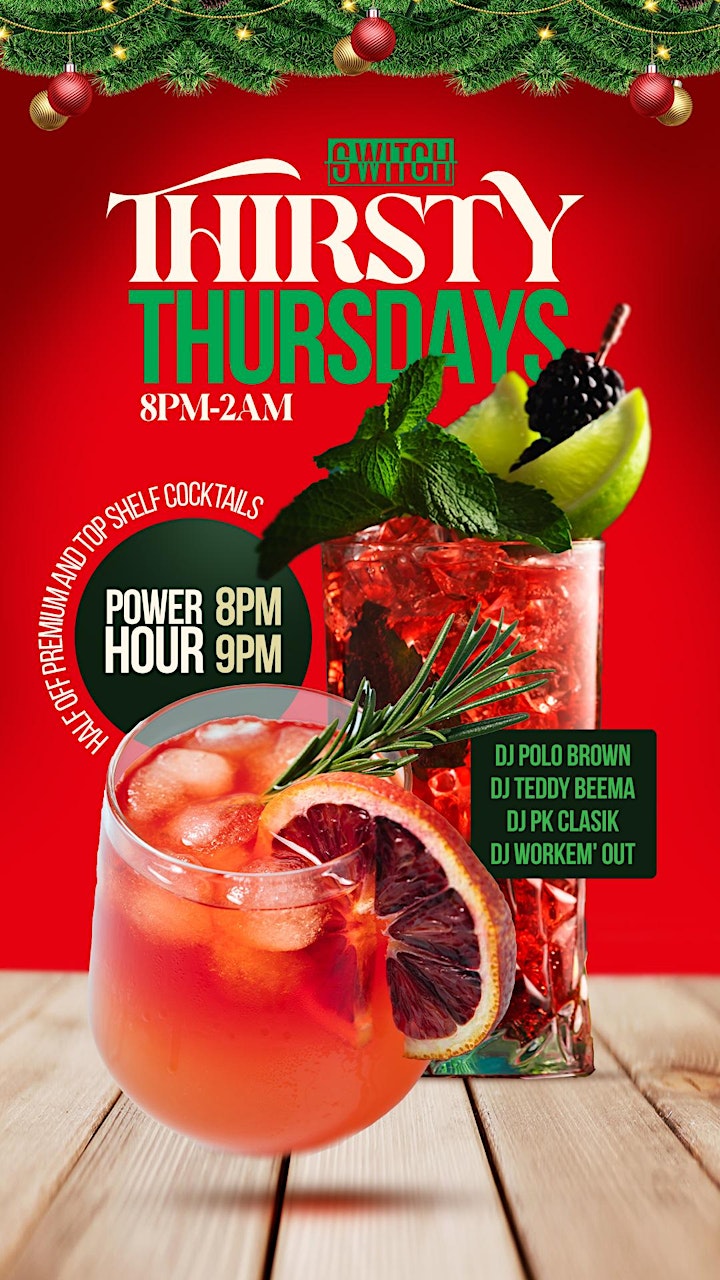 Thirsty Thursdays at Switch image