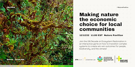 Making nature the economic choice for local communities