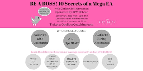 BE A BOSS! 10 Secrets of a Mega EA - Sponsored by Ops Boss® Coaching