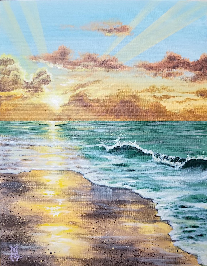 Golden Light Acrylic Painting with Marco Aguilar image