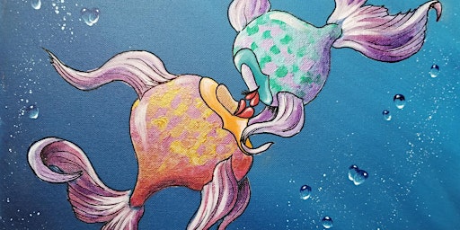 Fishy Kisses Acrylic Painting with Marco Aguilar
