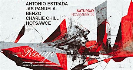 Saturdays at Le Rouge Feat: ANTONIO ESTRADA, BENZO, CHARLIE CHILL +more primary image