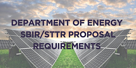 Imagen principal de Department of Energy SBIR Proposal Requirements
