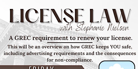 License Law  w/ Stephanie Nielsen