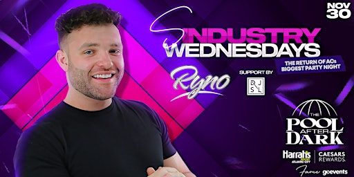 SIndustry Wednesdays with Ryno at The Pool After Dark - FREE GUESTLIST