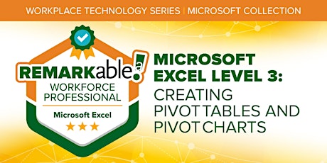Microsoft Excel Level 3: Create PivotTables and PivotCharts | 12.15.22